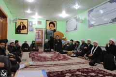 (١١٣) آية الله السيد أحمد الاشكوري المشرف العام على المشروع التبليغي للحوزة العلمية في زيارة الأربعين يوعز للفضلاء من طلبة الحوزة بانطلاق المشروع