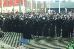 (١١٩) آية الله السيد حسين الحكيم يؤم المصلين في طريق يا حسين