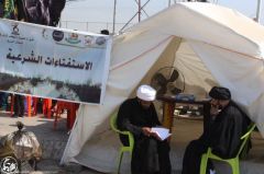 (١٣٥) خيم الاستفتاءات الشرعية المنتشرة على الطريق من البصرة إلى كربلاء