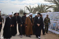 (١٣٦) سماحة الأستاذ في الحوزة العلمية السيد رشيد الحسيني أثناء تغطية إحدى فعاليات المشروع التبليغي للحوزة العلمية في زيارة الأربعين