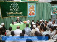 جانب من الحضور في سلسلة الندوات المهدوية / الشيخ محمد مهدي الآصفي