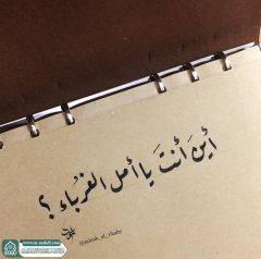 (٧٣١) أين أنت يا أمل الغرباء