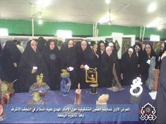 المعرض الاول لمسابقة الفنون التشكيلية / وفد ثانوية اليقظة