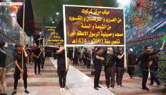 موكب من عدة طوائف يشارك بمسيرة الأربعين