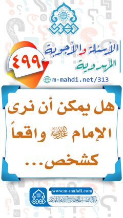 (٤٩٩) هل يمكن أن نرى الإمام (عجّل الله فرجه) واقعاً كشخص...
